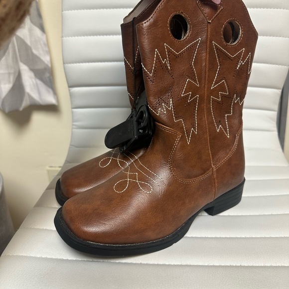 Kids Brown Cowboy Boots - Picture 6 of 8